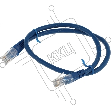 Патч-корд Premier PP6U-0.5M/B 10000Гбит/с UTP 4 пары cat.6 CCA molded 0.5м синий RJ-45 (m)-RJ-45 (m)