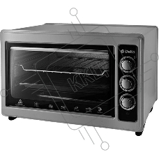 Мини-печь Delta D-0123 серая с тэном повыш. мощности,1300 Вт,37 л,2 нагреват. эл, с термостатом