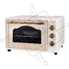 Духовка электрическая Willmark WOF-405BR (40л,эмал.внутр.поверх,лампа,таймер, ретро беж., 1400Вт)