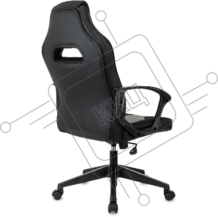 Кресло игровое Zombie 400 черный ткань/эко.кожа крестов. пластик