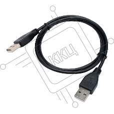 Кабель USB2.0 Cablexpert CC-USB2-AMAM-1M, AM/AM, экран, 28/26AWG, медь, Pro, 1м, черный, пакет