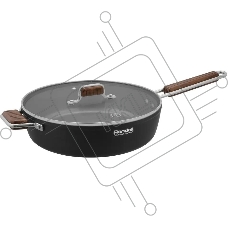 Сотейник Rondell Fjord RDA-1799, 28см, с крышкой, черный