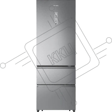 Холодильник Hisense RT641N4ACE серый, двухкамерный, 366/169, морозилка снизу, No Frost