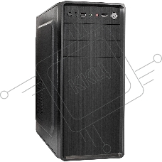 Корпус Miditower ExeGate XP-401-UNS400 (ATX, БП UNS400 с вент. 12см, 2*USB, аудио, черный)