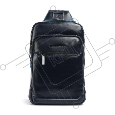 Рюкзак слинг мужской Piquadro Blue Square CA6589B2/BLU2, кожа, темно-синий