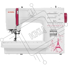 Швейная машина Janome Q-23P белый/рисунок, электромеханическая, вертикальный качающийся, 24 операции, автоматическая петля