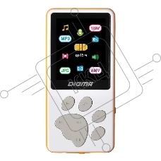 Плеер Hi-Fi Flash Digma S4 8Gb белый/оранжевый/1.8