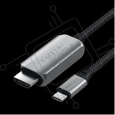 Кабель (переходник) Satechi ST-YH8KCM USB-C To HDMI 2.1 8K Cable, Поддержка 8K/60Hz, 2м, cерый