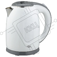 Чайник электрический Oasis K-6SPW белый+серый 1,7л. 2200Вт