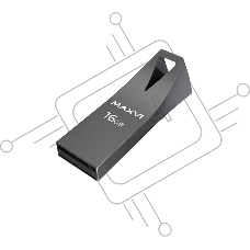 Флеш диск Maxvi MK2 16GB USB 2.0 dark grey
