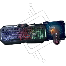 Игровой набор  Qumo Spirit Of Wisdom, клавиатура   мышь проводная, оптическая коврик
