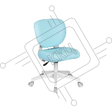 Кресло детское Cactus CS-CHR-3594BL голубой, крестов. пластик белый Кресло детское Cactus CS-CHR-3594BL голубой, крестов. пластик белый