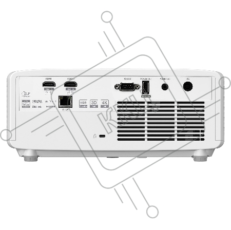 Лазерный проектор Optoma [ZK450] DLP, 4K UHD (3840x2160), 4200 Lm, 300000:1,16:9; TR 1,4 - 2,24:1; Zoom 1,6x; Корр Трап V+/-30, H+/-30; HDMI 2.0 x2; USB-A power 1,5A; AudioOut 3,5mm x1; RJ45; RS232; 15W x1; 3 кг, белый