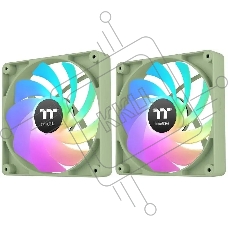 Комплект вентиляторов для корпуса Thermaltake CT120 Reverse ARGB (2 шт.) зеленый, 120 мм, 2000 об/мин, 31.2 дБ, 4 pin