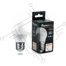 Лампа светодиодная FERON PRO LB-1407 (38075) 7.5 вт Е27 белый матовый шар