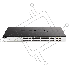 Коммутатор D-Link DGS-1210-28P/F5A, 24×1 Гбит/с + 4×1 Гбит/с Combo, настраиваемый