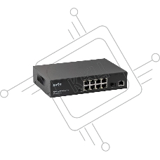Коммутатор Бастион SKAT PoE-8E-1G-1S v.2, 8×100 Мбит/с PoE+ + 2×1 Гбит/с Uplink/SFP, неуправляемый