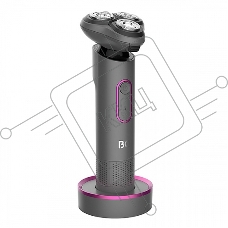 Электробритва BQ SV1008 Gray-Pink. Мощность 5 Вт / Время зарядки 90 минут / Время беспроводной работы 90 минут / Влагозащита IPX6 / Электропитание 110-240 В, 50-60 Гц / Ротационная головка бритвы / Мощный мотор / Индикатор заряда батареи / Портативная баз