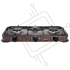 Настольная плита АКСИНЬЯ КС-107 трехконфорочная,коричневый