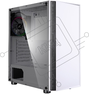 Корпус ZALMAN R2 White (3xUSB, 2xAudio, 20мм FAN, прозрачная стенка-закаленное стекло, ATX, без БП)