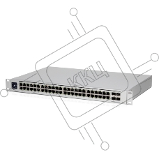 Коммутатор в стойкуUbiquiti  UniFi Professional 48Port Gigabit Switch with Layer3 Features and SFP+ [USW-Pro-48-EU], 48х 1G RJ45, 4х 10G SFP+
