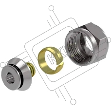 Фитинг коллекторный Royal Thermo 16х2,2 мм 