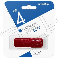 Флеш диск SmartBuy 4GB CLUE Burgundy (SB4GBCLU-BG)