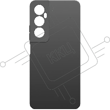 Чехол (клип-кейс) BoraSCO для Realme C65 Silicone Case черный