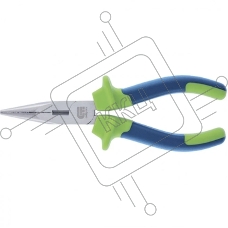 Длинногубцы Сибртех прямые,160 мм, двухкомпонентные рукоятки