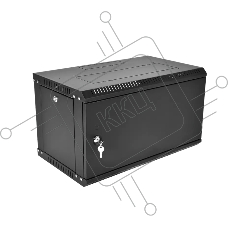 Шкаф телекоммуникационный настенный разборный ЦМО ЭКОНОМ 6U (600 x 650) дверь металл, цвет черный (ШРН-Э-6.650.1-9005)