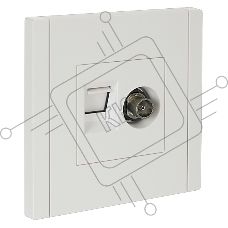 Розетка двойная TV+RJ45 кат.5E IEK FORTE&PIANO FP236 белый