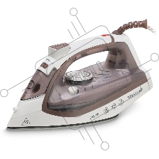 Утюг Maxwell MW-3047, 2400Вт, белый/коричневый