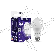 Лампа светодиодная TOKOV ELECTRIC TKE-A60-E27-10-4K 10 Вт А60 4000К Е27 176-264В
