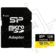 Флеш карта microSDXC 128Gb Silicon Power SP128GbSTXLV3V1NSP Elite V30 A1 + adapter