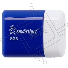 Флешка USB Smartbuy Lara Blue (SB8GBLara-B), 8Gb, USB 2.0, R/W 15/5, белый/синий