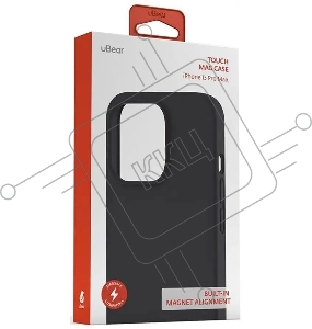 Чехол (клип-кейс) uBear для Apple iPhone 13 Pro Max Touch Mag Case черный (CS102BL67TH-I21M)