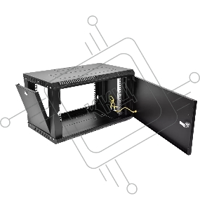 Шкаф телекоммуникационный настенный разборный ЦМО ЭКОНОМ 6U (600 x 650) дверь металл, цвет черный (ШРН-Э-6.650.1-9005)