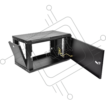 Шкаф телекоммуникационный настенный разборный ЦМО ЭКОНОМ 6U (600 x 650) дверь металл, цвет черный (ШРН-Э-6.650.1-9005)