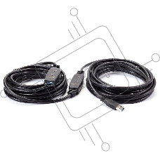 Кабель-адаптер USB3.0-repeater Aopen, удлинительный активный <Am-->Af> 10м