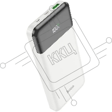 Мобильный аккумулятор Hoco J102 Cool figure 10000mAh QC3.0/PD3.0 20W 3A USB-A/USB-C белый (J102 COOL FIGURE WHITE)