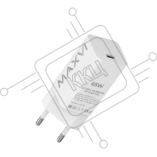 Сетевое зарядное устройство Maxvi A481GN mini 65W, USB-C, белый