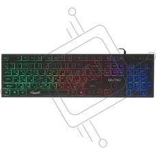 Клавиатура офисная Qumo Signature К69, проводная, 104, низкий ход клавиш, радужная подсветка