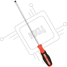Отвертка шлицевая Deli DL3452 SL8x250мм сталь S2, матовый стержень, двухкомпонентная прорезиненная рукоять
