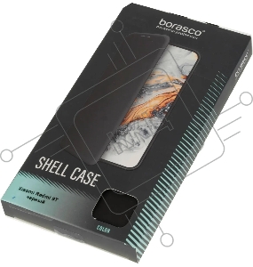 Чехол (флип-кейс) BORASCO Shell Case, для Xiaomi Redmi 9t, черный [40061]