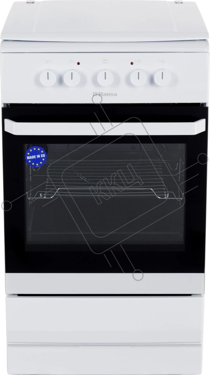Плита электрическая Hansa FCEW53000 белый, конфорок 4 шт, духовка 68 л, 50 см x 85 см x 60 см