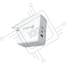 Блок питания (сетевой адаптер) Amperin GaN charger (YDS-TC140-012A) 140W, белый Блок питания (сетевой адаптер) Amperin GaN charger (YDS-TC140-012A) 140W, белый