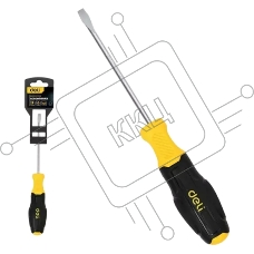 Отвертка шлицевая Deli DL6330751N 3х75мм сталь Cr-V, двухкомпонентная прорезиненная рукоять
