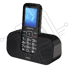 Телефон Maxvi RT-04 black + док-станция