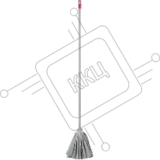 Швабра MASTER HOUSE Федерико с насадкой из микрофибры (серый с красным) 75544