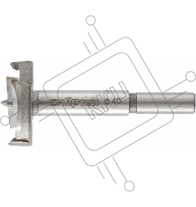 Сверло Форстнера по дереву, 40 мм, цилиндрический хвостовик// Сибртех